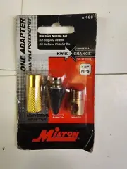 Milton S-168 Blow Gun Kwik-Change 3 Piece Nozzle Set - BRAND NEW ON SEALED CARD