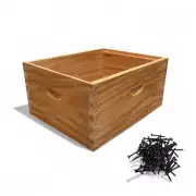 Premium Unassembled Wax Dipped Super Brood Box Beehive With Screws 8F
