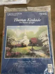 New Thomas Kinkade Hometown Chapel The Painter of Light Cross Stitch Kit