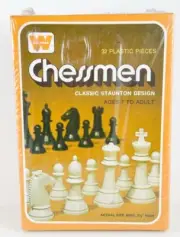 SEALED NOS Vintage 1974 Chessmen - Classic Staunton Design - Whitman No. 4690
