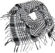[Wedhapy] Palestine Keffiyeh, Palestine Scarf 39x39inch Shemagh Scarf Soft & Skin Friendly Plaid Palestinian Keffiyeh with Tassel Head Neck Face Wrap for Men Daily Wearing