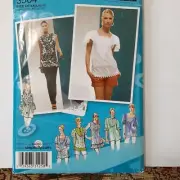 Simplicity sewing Pattern 3504 Tunic Blouse Project runway size 4-12
