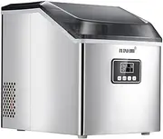 Maxkon Ice Maker Countertop with Scoop and Basket,17KG/24H,24 Cubes in 13-20 Mins,Portable Small Ice Machine Fast Freezer for Home Kitchen Office Bar Party