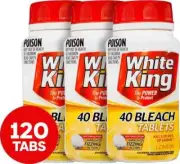 3 x 40pk White King Bleach Tablets Lemon..