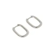 Link-Up Silver Hoop Huggies - Large