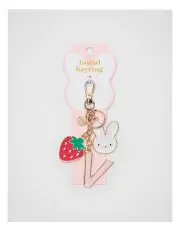 [Seed Heritage] Bunny Initial Charm Keyring in Assorted