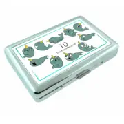 Narwhals D10 Silver Metal Cigarette Case RFID Protection Wallet