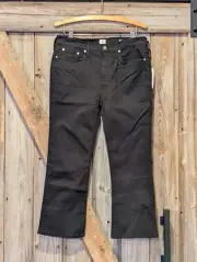 EDWIN Cassia Mini Boot Crop Bootcut Jeans Black Size 33 NWT Ankle $148