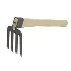 Hand Cultivator Hoe for Gardening with Wooden Handle Steel Garden