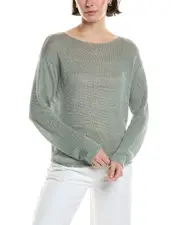 Vince Boat Neck Linen Pullover