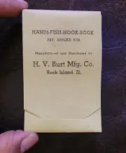 OLD STOCK H V Mustad HV Burt Mfg Co Handi-Fish-Hook-Book Fishing Hook Fish Hook