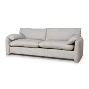 Jordie 3 Seater Fabric Sofa - Light Grey