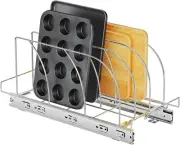 Slide Out Cutting Board, Bakeware, and Tray Organizer, Pull Out Kitchen Cabinet