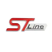 Metal ST Line Logo Car Front Grill Trunk Emblem For Ford Kuga MK3 MK2 MK4 S Max Focus Puma Fiesta ST Line Sticker Accessories 100x34mm Sticker Red ...