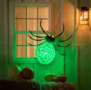 New Light Up Halloween Spider With Web Inflatable 5 Feet Tall