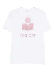 [Marant ÉToile] Marant ÉToile-T-Shirt Zewel In Lino Con Logo-Donna XS
