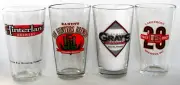 Wisconsin Brewery beer pint glasses, Hinterland, Gray's, Randy's, Lakefront, 4