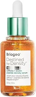Briogeo Destined For Density MegaStrength+ Caffeine + Biotin Peptide Density Serum, Increases Hair Thickness and Density, Fast-Absorbing & Non-Greasy, Fragrance-Free, Vegan, Cruelty-Free, 1.5 fl oz