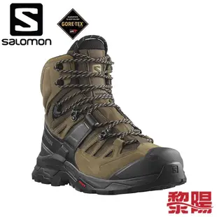 SALOMON 法國 41630700 QUEST 4 GTX 防水中筒登山鞋 男款 藻綠/棕/黑 33SL416307