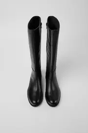 Mil 1913 Black leather and textile black boots for women
