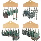 Ethnic Multilayer Drop Earring Geometric Tassel Earrings Ear Studs Women Jewelry