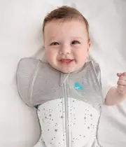 [Swaddle Up™ Transition Bag] White North Star •Cotton Fleece