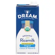 Dream Rice Dream Original Unsweetened Organic 32 fl. oz (Pack of 12)