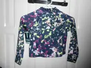 NWT $30 Youth Girls DSG Cold Weather Compression Black Spatter Crop Shirt 2XS