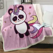 Unicorn Panda Throw Blanket