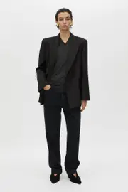 Enigma V Neck Sheer Tee in Black - CAMILLA AND MARC® C&M
