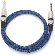 POENVFPO Microphone Balanced Mixer Amplifier,Stereo Line for DMX Stage Light,6.35 to 6.35 Audio Cable (5m / 16.4ft)