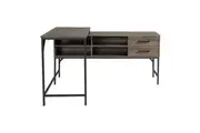 Maestro Furniture Natu Wooden L-Shape Home Office Working Computer Desk 1.4m Brown