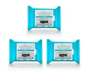 3 x Neutrogena Make-Up Remover Cleansing Towelettes One Simple Step 25 Pack
