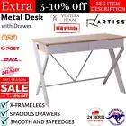 Artiss Computer Desk Office Study Student Writing Table Metal Desk with Drawer
