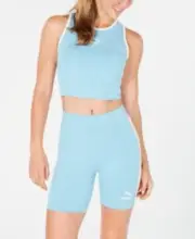 Puma Classics T7 Cropped Tank Top - Milky Blue XL