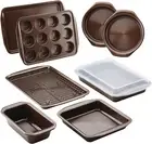 Circulon Nonstick Bakeware Set with Nonstick 10 Piece Bread Pan,
