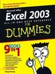 EXCEL 2003 ALL-IN-ONE DESK REFERENCE FOR DUMMIES