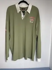 Air walk Long Sleeve Collared Sage Green Shirt Size XXL Great Style. NWT
