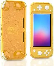ECHZOVE Switch Lite Glittery Case, Switch lite Protective Case with Grips - Yellow