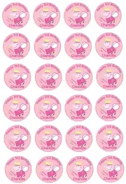 24 x PEPPA PIG Personalised Edible Cupcake Toppers Wafer Paper Kids Cake