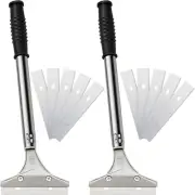 4-Inch Razor Blade Scraper Tool with 10 Replacement Blades for Adhesive Removal