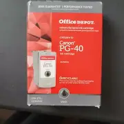 OFFICE DEPOT CANON PG-40 BLACK INK CARTRIDGE NEW