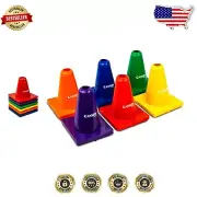 Multicolor Weighted Practice Cones for Soccer, Basketball, and Fitness Training