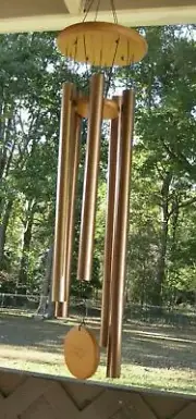 37" Large Traditional Bronze Aluminum Tubular Wind Chime. 5 Tubes.