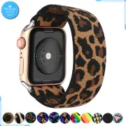 Nylon Elastic Strap For Apple Watch 38mm 40mm 41mm Scrunchie Fashion Bracelet