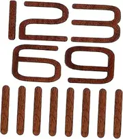 GAROZATION 1 Set DIY Roman Numerals Wall Clock Kit Replacement Wooden Clock Numbers for Home Decor Easy to Use and Install for Living and Bedroom Design