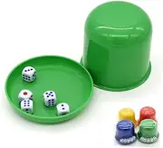 ifundom 5 Dice in Cup Lid for Ktv Bar Games Thicker Material Perfect for Dice Nights Random Color