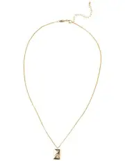 [Mocha] Elly Lou August Flower Necklace in Light Gold