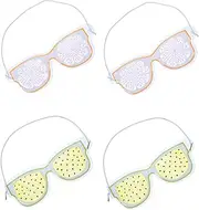 FOMIYES 4pcs Sleep Eye Mask Gel Hot/cold Therapy Mask for Women Eye Puffiness Relief Light Blocking Blindfold for Relaxation