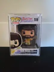 Funko Pop Vinyl - Bob Ross With Paintbrush #559: Bob Ross (TV) with Protector